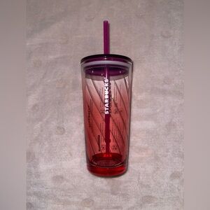 Starbucks Pink/Purple Ombré Fade Swirl Glass